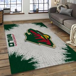 NHL Minnesota Wild Hockey Team Logo Sport Carpet Rectangle Area Rug For Living Room MW06