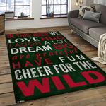 nhl minnesota wild hockey team logo sport carpet rectangle area rug for living room dark room mw13