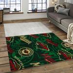 nhl minnesota wild hockey team logo sport carpet rectangle area rug for living room dark room mw17