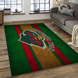 NHL Minnesota Wild Hockey Team Logo Sport Carpet Rectangle Area Rug For Living Room MW18