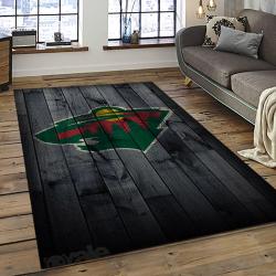 NHL Minnesota Wild Hockey Team Logo Sport Carpet Rectangle Area Rug For Living Room MW21