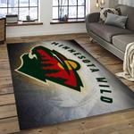 nhl minnesota wild hockey team logo sport carpet rectangle area rug for living room dark room mw24