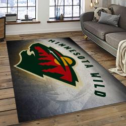 NHL Minnesota Wild Hockey Team Logo Sport Carpet Rectangle Area Rug For Living Room MW24