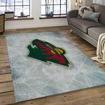 nhl minnesota wild hockey team logo sport carpet rectangle area rug for living room dark room mw30