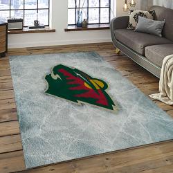 NHL Minnesota Wild Hockey Team Logo Sport Carpet Rectangle Area Rug For Living Room MW30