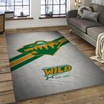 nhl minnesota wild hockey team logo sport carpet rectangle area rug for living room dark room mw31