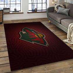NHL Minnesota Wild Hockey Team Logo Sport Carpet Rectangle Area Rug For Living Room MW33