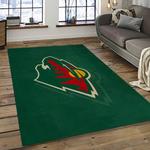 nhl minnesota wild hockey team logo sport carpet rectangle area rug for living room dark room mw34