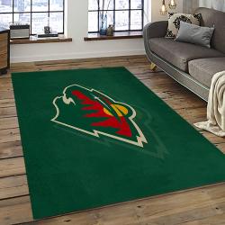 NHL Minnesota Wild Hockey Team Logo Sport Carpet Rectangle Area Rug For Living Room MW34