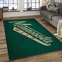 NHL Minnesota Wild Hockey Team Logo Sport Carpet Rectangle Area Rug For Living Room MW35