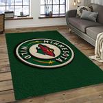 nhl minnesota wild hockey team logo sport carpet rectangle area rug for living room dark room mw37