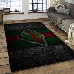 NHL Minnesota Wild Hockey Team Logo Sport Carpet Rectangle Area Rug For Living Room MW38
