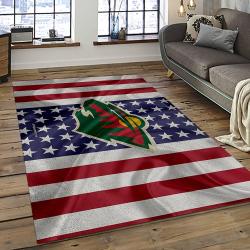 NHL Minnesota Wild Hockey Team Logo Sport Carpet Rectangle Area Rug For Living Room MW40