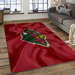 NHL Minnesota Wild Hockey Team Logo Sport Carpet Rectangle Area Rug For Living Room MW48