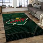 nhl minnesota wild hockey team logo sport carpet rectangle area rug for living room dark room mw54
