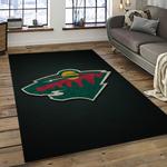 nhl minnesota wild hockey team logo sport carpet rectangle area rug for living room dark room mw55