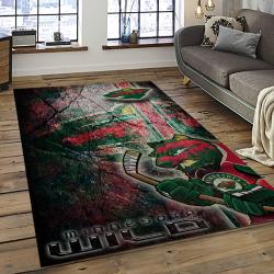 NHL Minnesota Wild Hockey Team Logo Sport Carpet Rectangle Area Rug For Living Room MW56