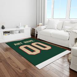 nhl minnesota wild hockey team logo sport carpet rectangle area rug for living room light room mw07