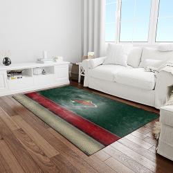 nhl minnesota wild hockey team logo sport carpet rectangle area rug for living room light room mw19