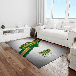nhl minnesota wild hockey team logo sport carpet rectangle area rug for living room light room mw31