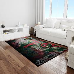 nhl minnesota wild hockey team logo sport carpet rectangle area rug for living room light room mw56