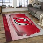 nhl new jersey devils hockey team logo sport carpet rectangle area rug for living room dark room njd05