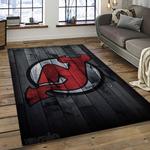 nhl new jersey devils hockey team logo sport carpet rectangle area rug for living room dark room njd20