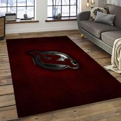 NHL New Jersey Devils Hockey Team Logo Sport Carpet Rectangle Area Rug For Living Room NJD24
