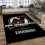 nhl new jersey devils hockey team logo sport carpet rectangle area rug for living room dark room njd29