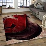 nhl new jersey devils hockey team logo sport carpet rectangle area rug for living room dark room njd30