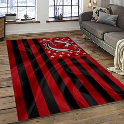 NHL New Jersey Devils Hockey Team Logo Sport Carpet Rectangle Area Rug For Living Room NJD32