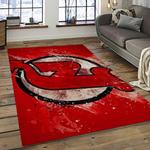 nhl new jersey devils hockey team logo sport carpet rectangle area rug for living room dark room njd35