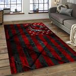 nhl new jersey devils hockey team logo sport carpet rectangle area rug for living room dark room njd36