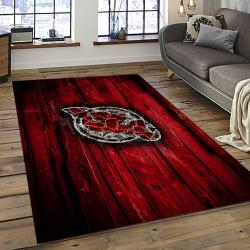 NHL New Jersey Devils Hockey Team Logo Sport Carpet Rectangle Area Rug For Living Room NJD41