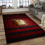 nhl new jersey devils hockey team logo sport carpet rectangle area rug for living room dark room njd42