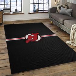NHL New Jersey Devils Hockey Team Logo Sport Carpet Rectangle Area Rug For Living Room NJD47