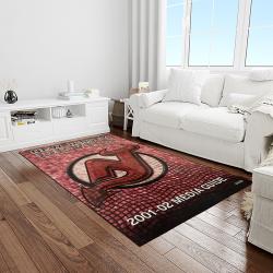 nhl new jersey devils hockey team logo sport carpet rectangle area rug for living room light room njd01