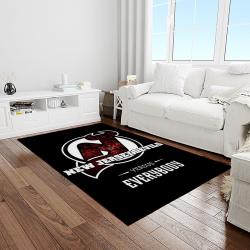 nhl new jersey devils hockey team logo sport carpet rectangle area rug for living room light room njd29
