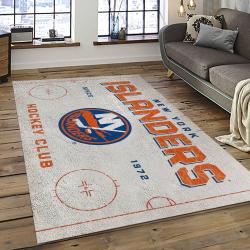 NHL New York Islanders Hockey Team Logo Sport Carpet Rectangle Area Rug For Living Room NYI10