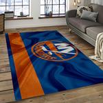 nhl new york islanders hockey team logo sport carpet rectangle area rug for living room dark room nyi102