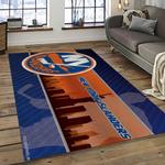 nhl new york islanders hockey team logo sport carpet rectangle area rug for living room dark room nyi12