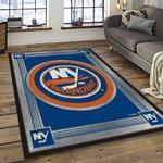 nhl new york islanders hockey team logo sport carpet rectangle area rug for living room dark room nyi13
