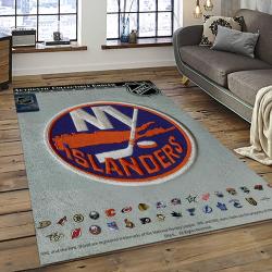 NHL New York Islanders Hockey Team Logo Sport Carpet Rectangle Area Rug For Living Room NYI14