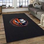 nhl new york islanders hockey team logo sport carpet rectangle area rug for living room dark room nyi23