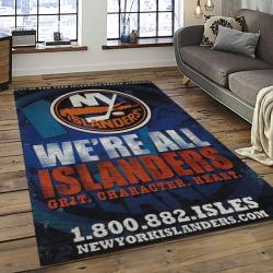 NHL New York Islanders Hockey Team Logo Sport Carpet Rectangle Area Rug For Living Room NYI33