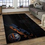 nhl new york islanders hockey team logo sport carpet rectangle area rug for living room dark room nyi38