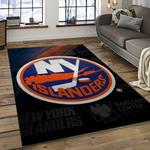 nhl new york islanders hockey team logo sport carpet rectangle area rug for living room dark room nyi4