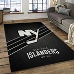 nhl new york islanders hockey team logo sport carpet rectangle area rug for living room dark room nyi45