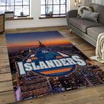 nhl new york islanders hockey team logo sport carpet rectangle area rug for living room dark room nyi49