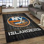 nhl new york islanders hockey team logo sport carpet rectangle area rug for living room dark room nyi5